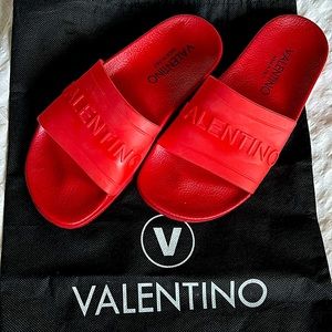 Valentino Iride Red slides Size 7!